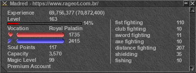 Signature for player Madred