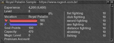 Signature for player Royal Paladin Sample