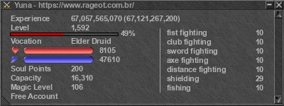 Assinatura do jogador Yuna